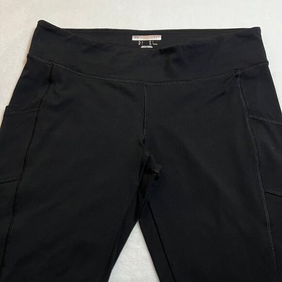 Forever 21 Mid Rise Pull On Skinny Leggings Size Large Minimalist Casual Lounge - Picture 3 of 10